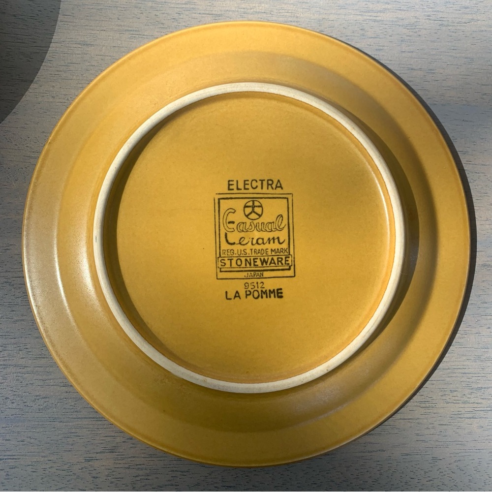 Electra casual ceram stoneware La Pomme plates - Picture 5 of 6
